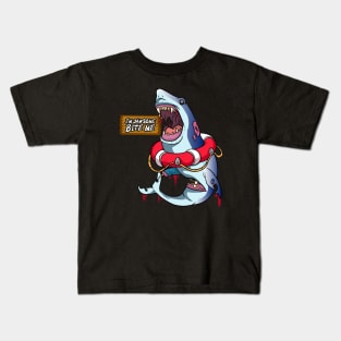 Bite Me Zombie Shark Kids T-Shirt